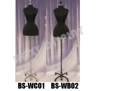 Mannequin Manequin Manikin Dress Form #FH02BK+BS WC01  