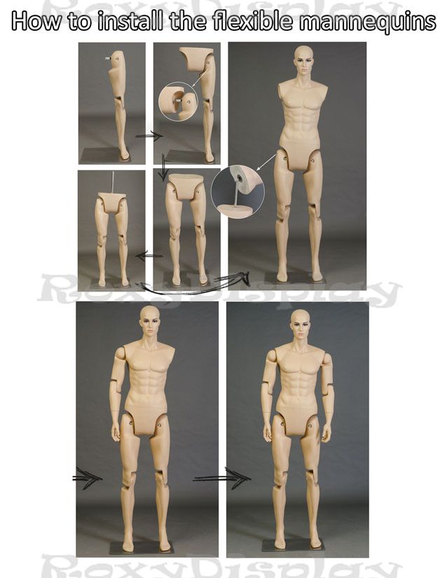 Movable Joint Mannequins: White Female Mannequin With Flexible Head, Arms  and Legs